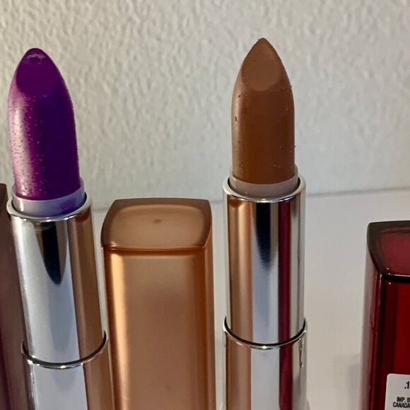 Maybelline Color Sensational Lipstick SET 4 New Flawed Violet Sugar Beige Green - Picture 12 of 13